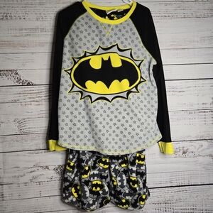 Batgirl bat symbol women's fleece Pajama set sz XL (16/18)